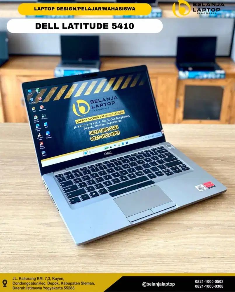 DELL LATITUDE 5410/intel i5 gen 10/8GB/512GB/RX640/TERMURAH!!