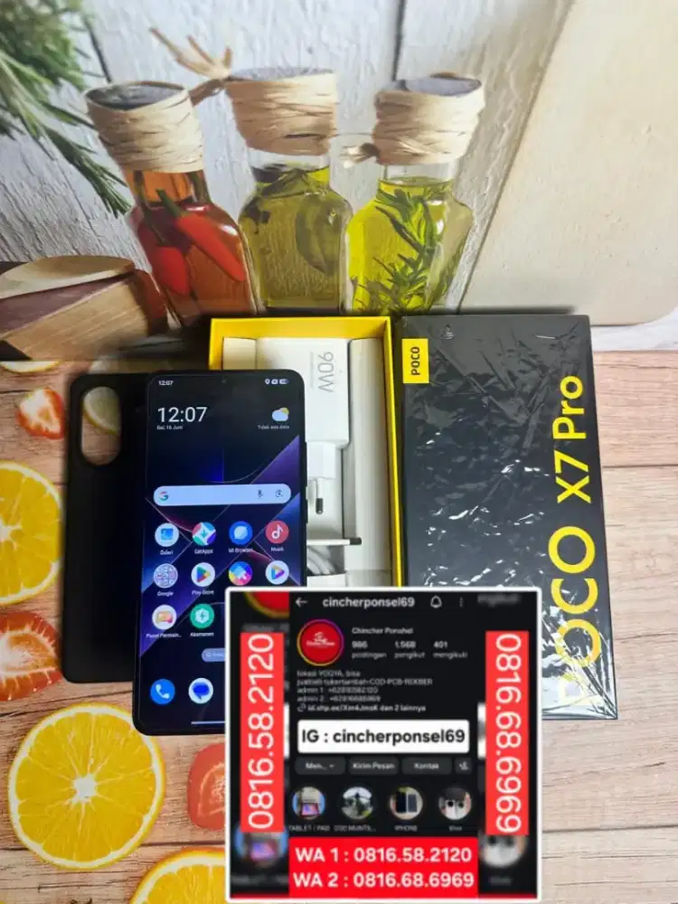 Jual hp istimewa POCO X7 PRO 5g 12/512 likenew mulus grns maret 2027