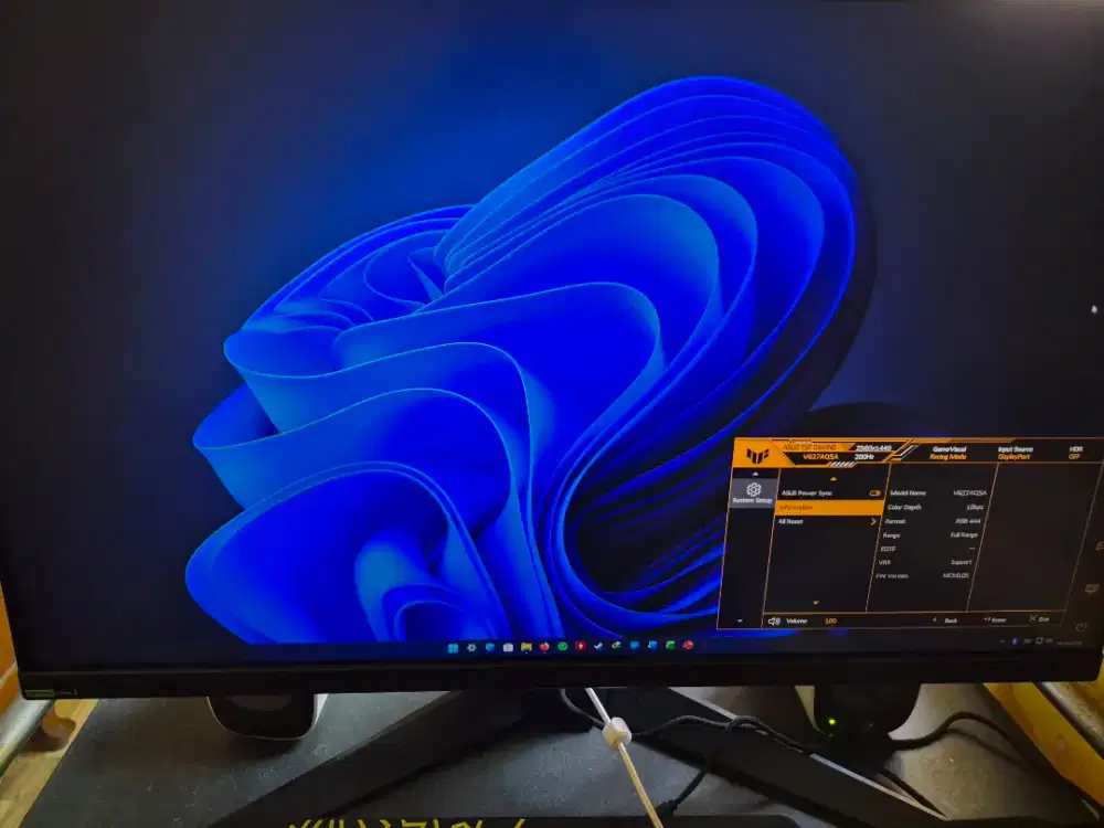 Asus Monitor LED VG27AQL5A 27 Inci IPS 1440p 2K QHD 210HZ OC 0.3ms