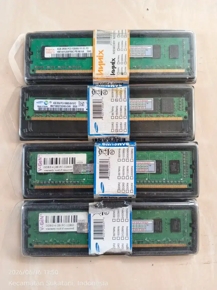 LONGDIMM RAM PC DDR3 4GB SAMSUNG HYNIX VGEN V-GEN