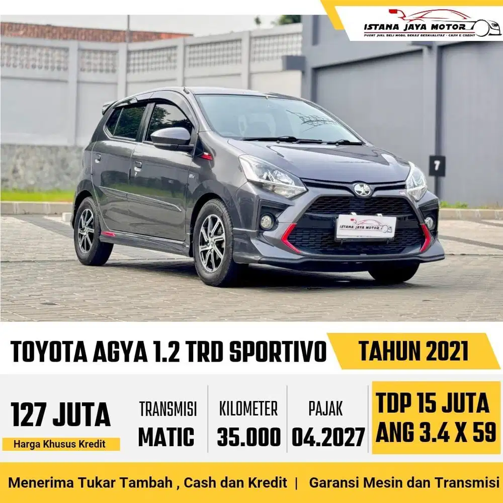 KM 35RB !! Toyota Agya TRD Sportivo 1.2 Automatic 2021