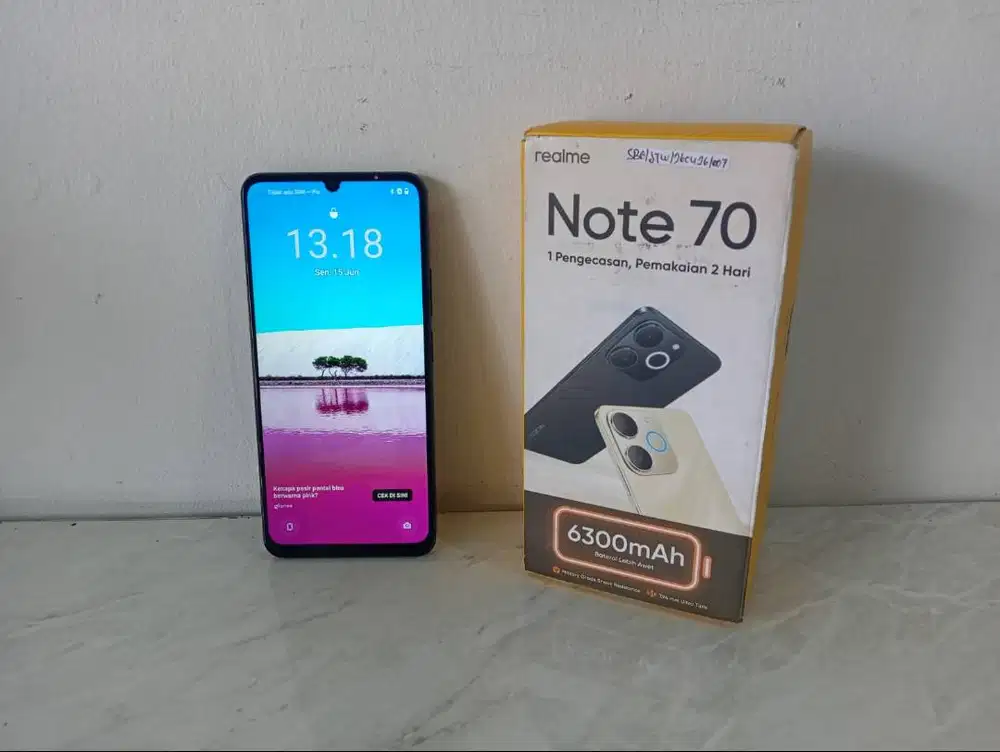 Realme Note 70 Baterai 6300 Unisoc T7250 4+8/64 Resolusi HD+