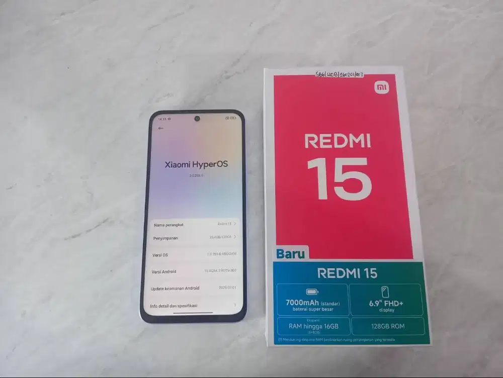 HP LikeNew Second Fullset Xiaomi Redmi 15 Garansi ON