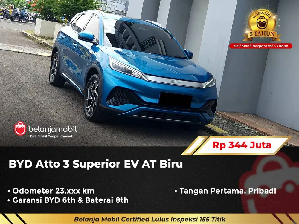 [ BERGARANSI ] BYD Atto 3 Atto3 Superior EV AT 2024/2025