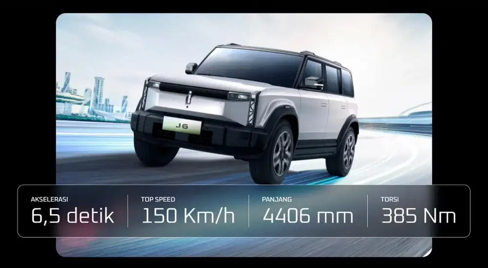 CHERY J6 IWD - SUV listrik futuristik dengan jiwa petualang