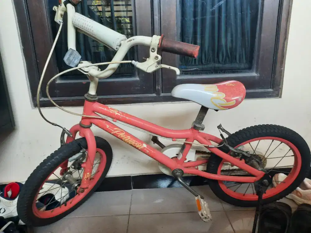 Sepeda polygon 16 inch pink