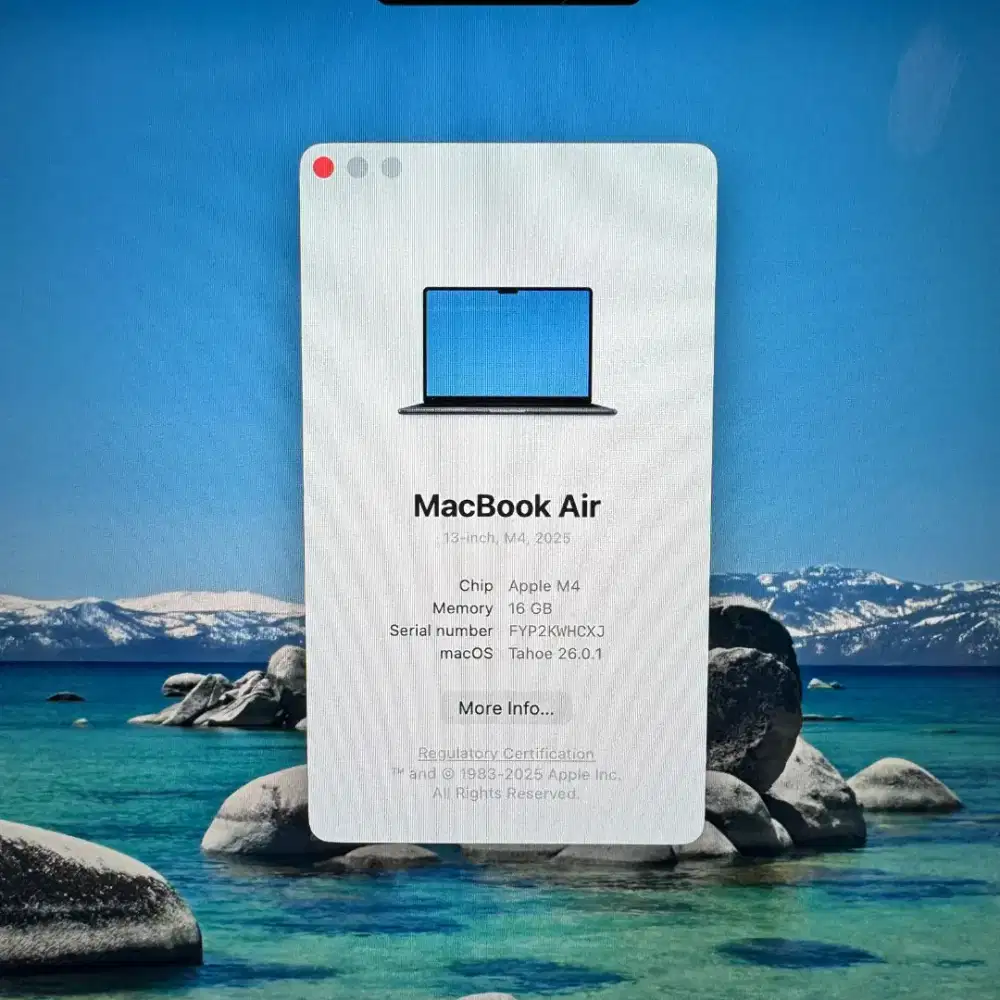 Macbook Air M4 13 Inch Ram 16 Ssd 256 Midnight Blue buat desain ibox