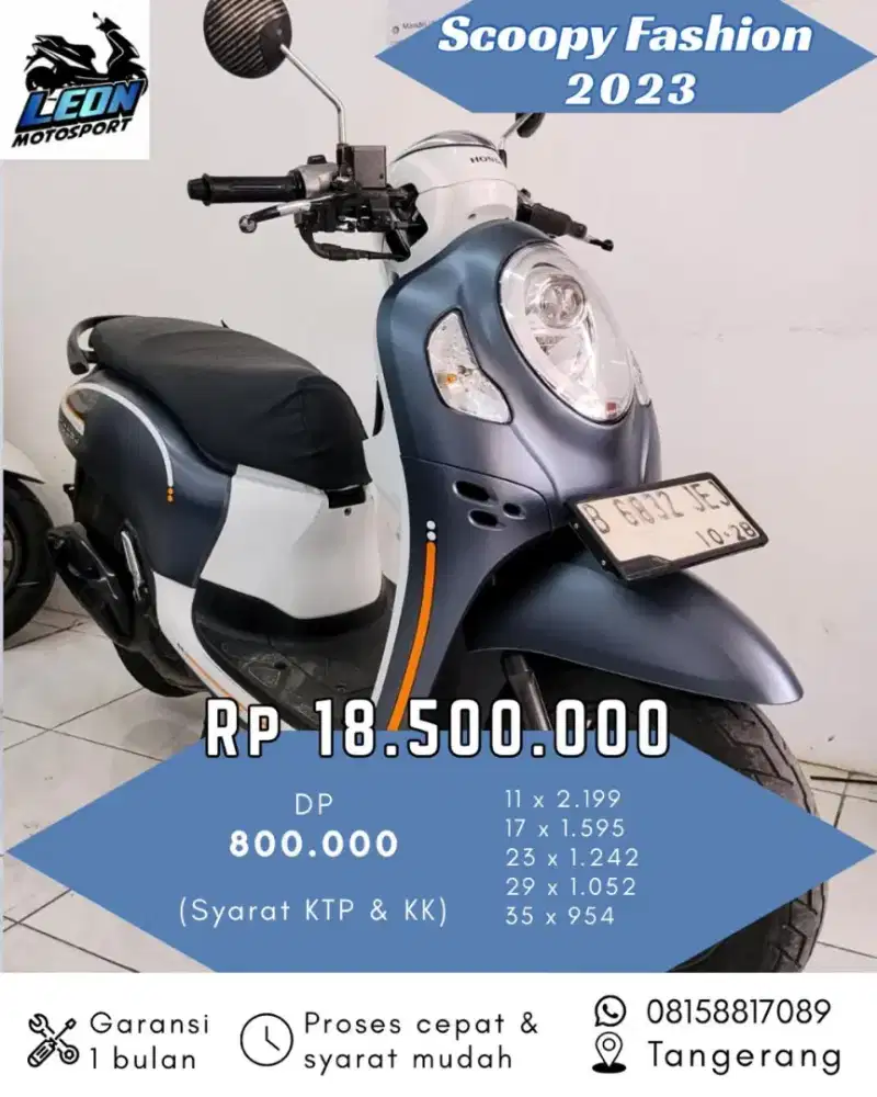 Scoopy fashion 2023, jual beli motor seken