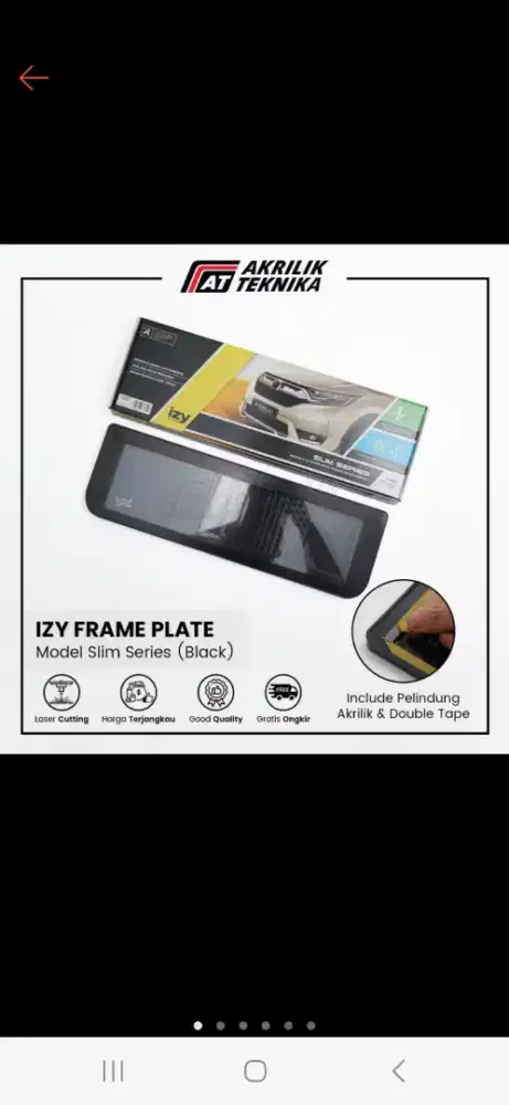 JUAL RUGI! - IZY DUDUKAN PLAT NOMOR MOBIL AKRILIK NON LED