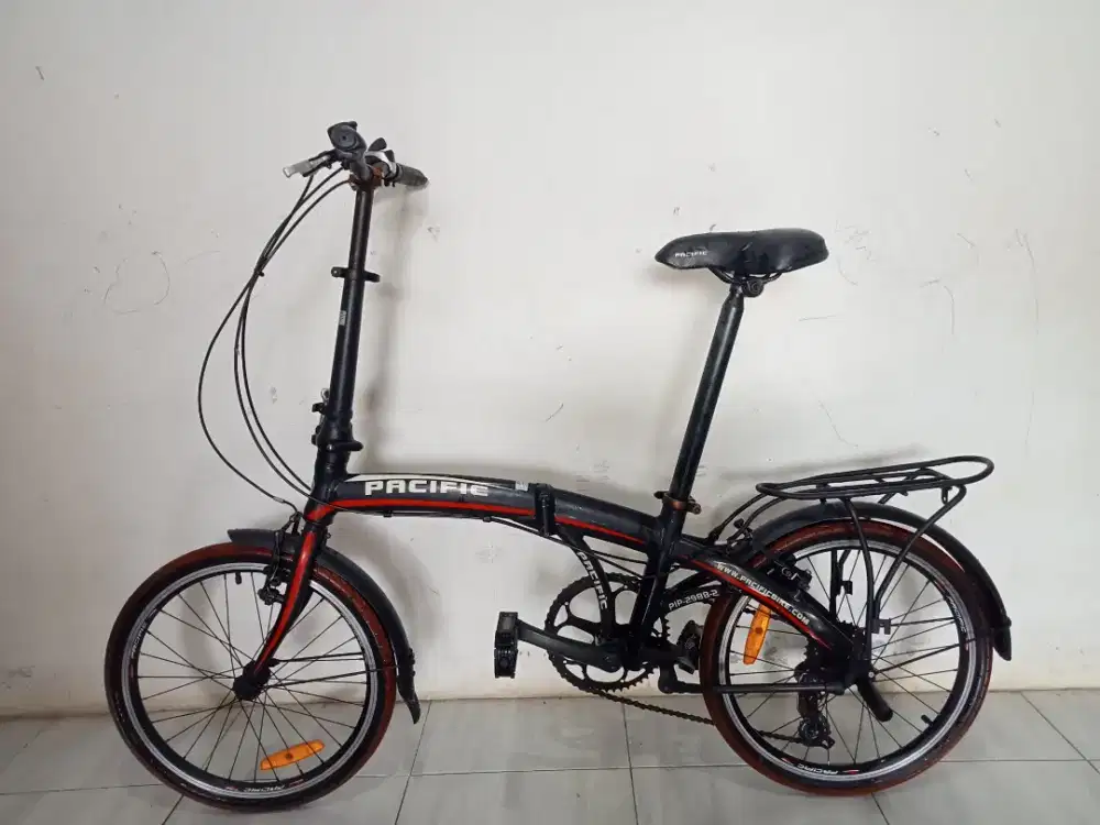 Sepeda lipat pacific pip ukuran 20 frem Aloy alumunium speed Shimano