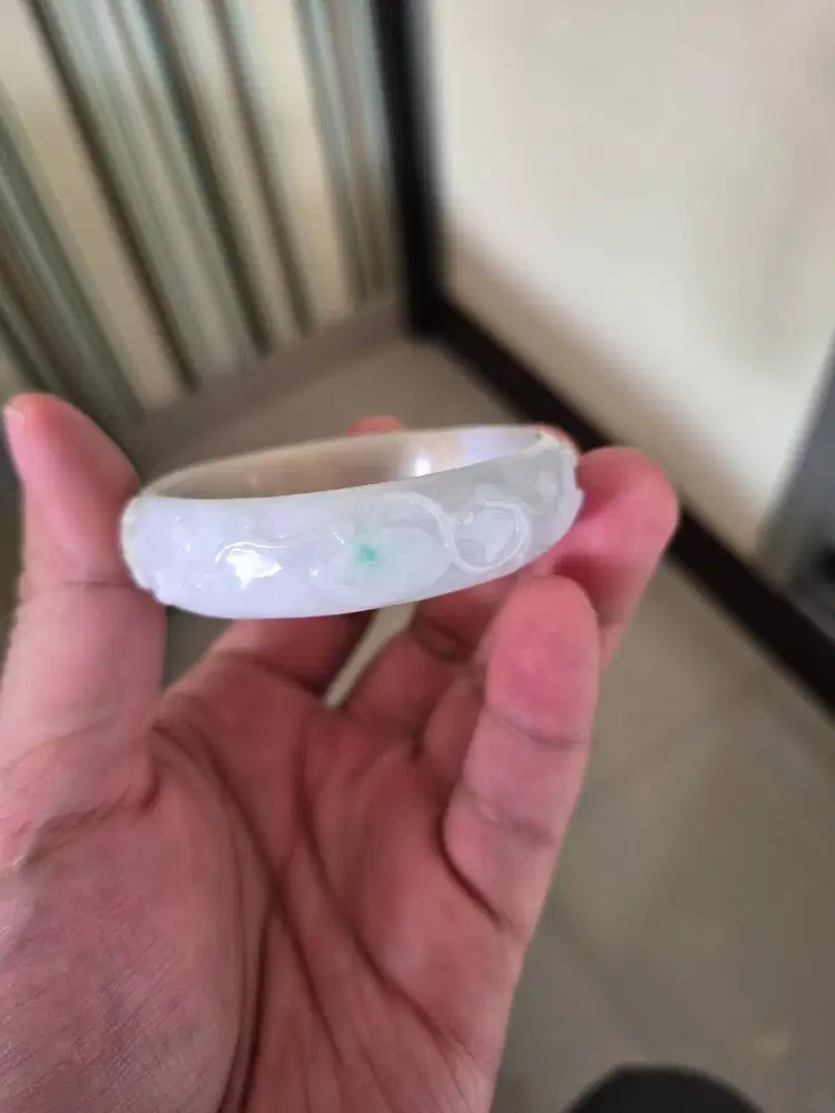Gelang giok putih grade A ASLI