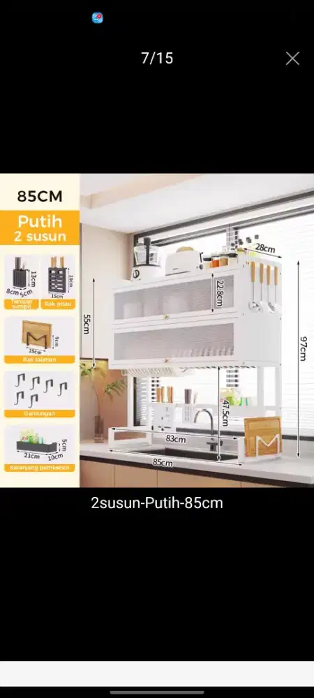 Rak Piring Wastafel Dengan Kabinet Rak Wastafel Lemari dapur multifung