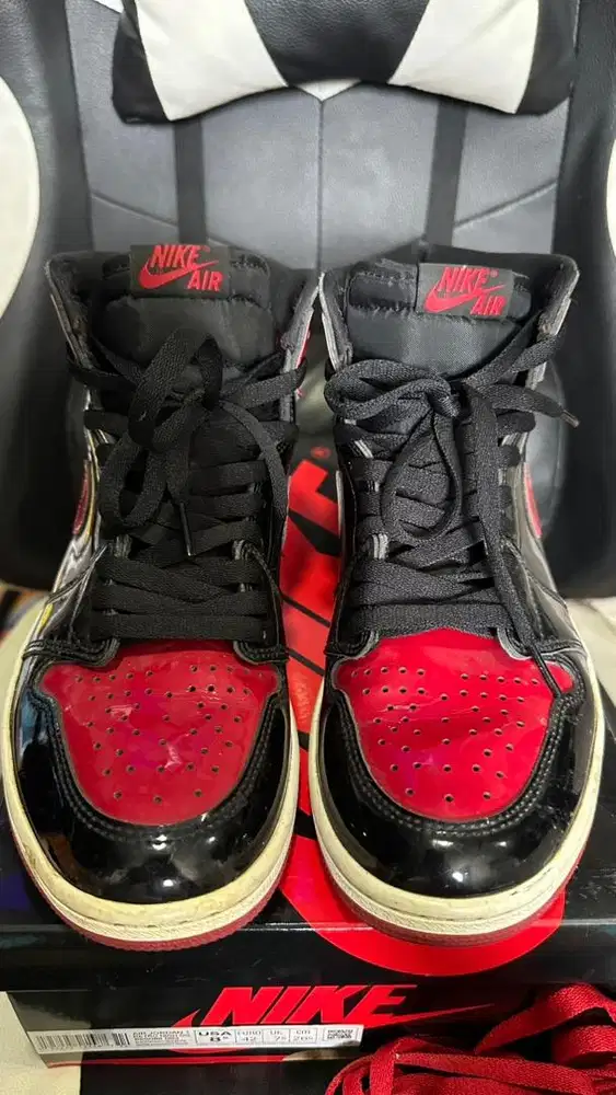 Sepatu Air Jordan High OG Banned Patent murah BU