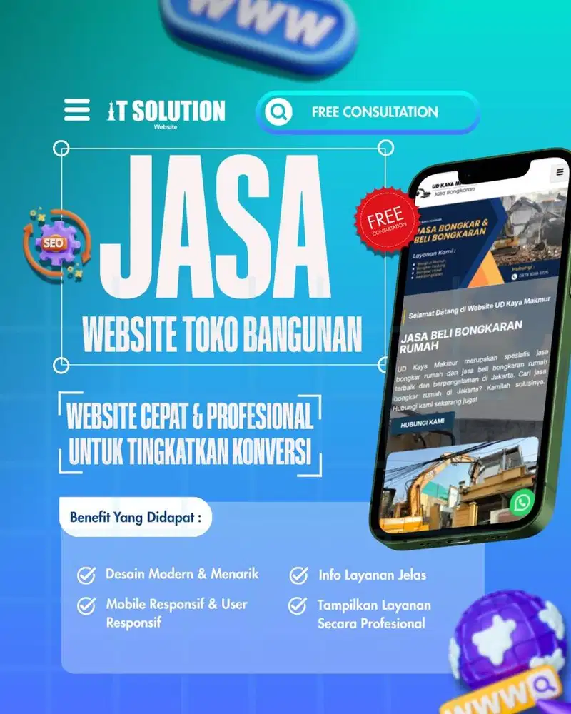 Pembuatan Sistem dan Website Toko Bangunan Profesional