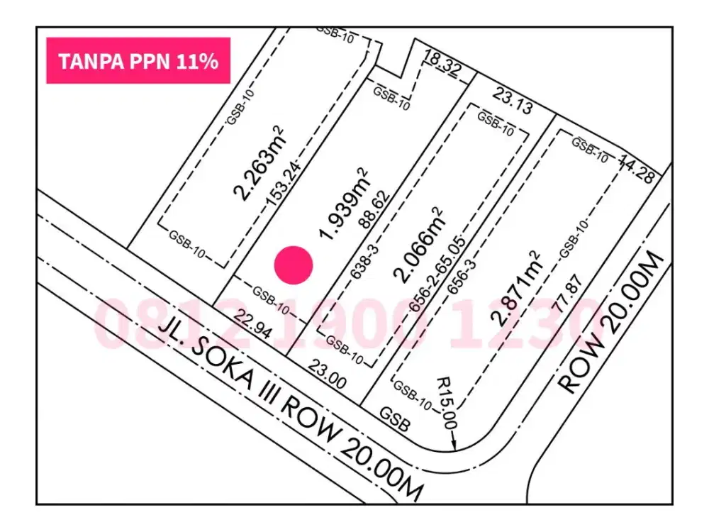 Dijual tanpa PPN Kavling Industri 1,939m², di Delta silicon 3 Cikarang