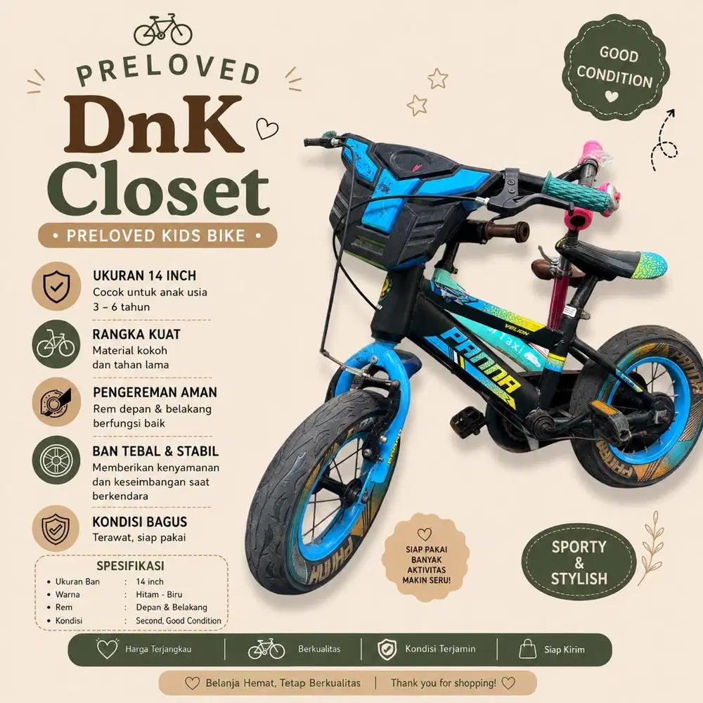 Sepeda anak laki laki