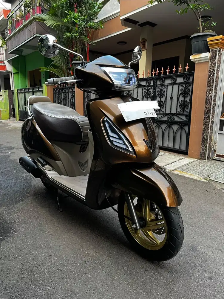 TVS Callisto 110cc tahun 2022 Warna Coklat Glossy Repaint