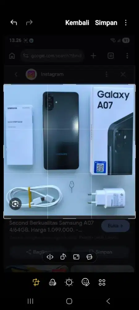Samsung A07 ram 6/128 lengkap pemakaian 2Bulan