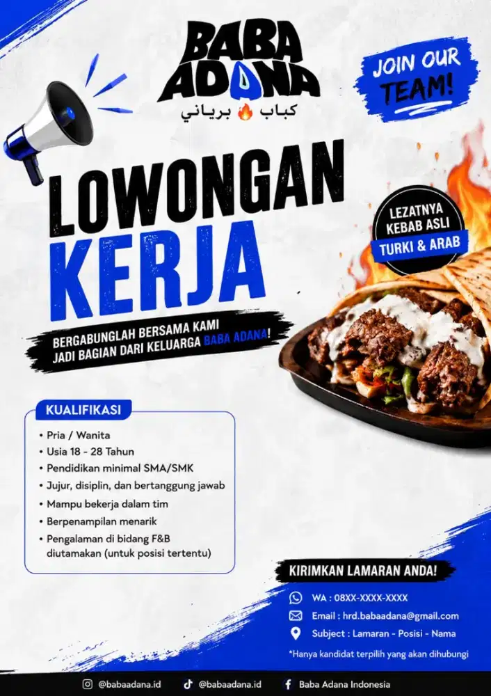 Loker jualan kebab gampang