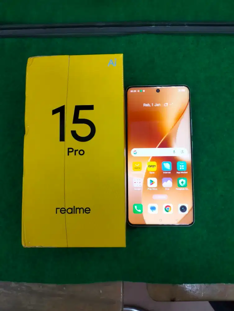 realme 15 pro 5G ram 12/256gb lengkap mulus