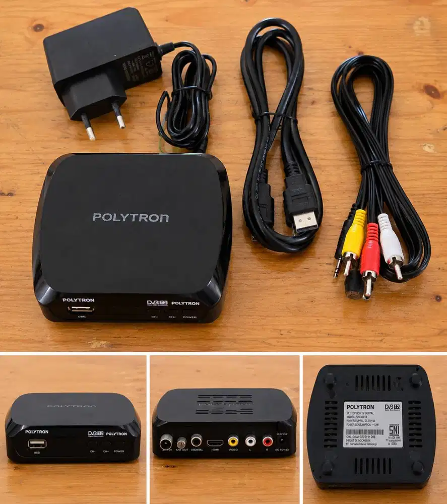 Polytron STB PDV 700T2 TV Digital Preloved Lengkap Kabel