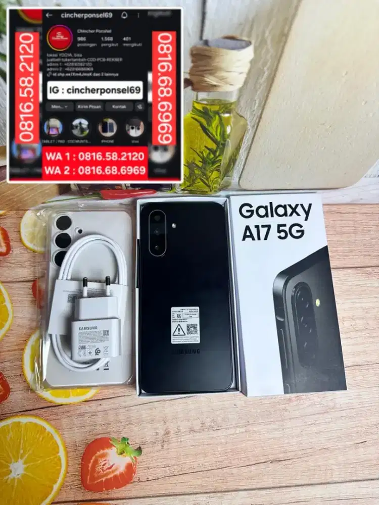 Jual HP SAMSUNG A17 5g 8/256 likenew istimewa free adaptor samsung