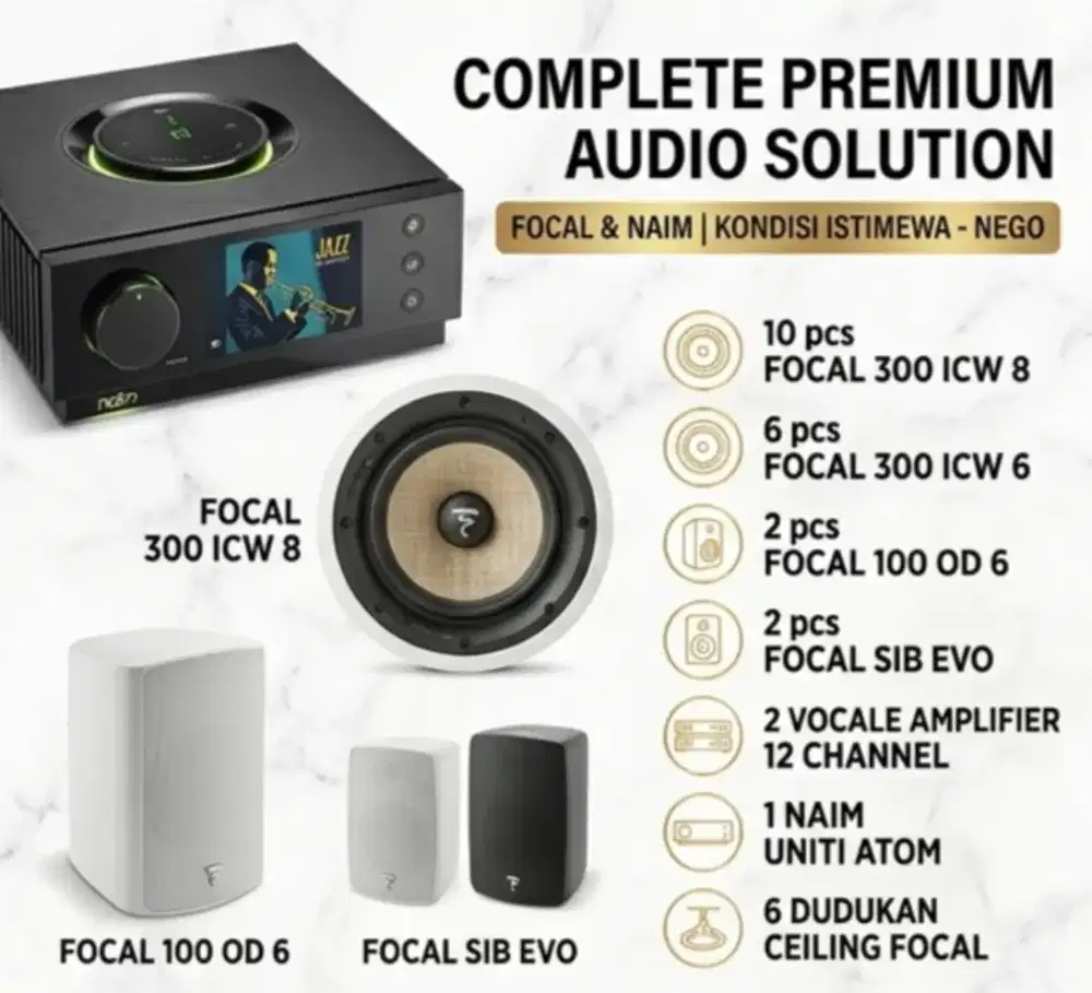 Speaker Audio Premium Focal, Naim