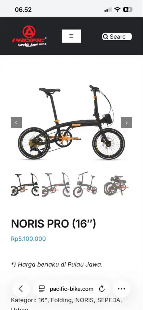 Sepeda Lipat Pacific Noris Pro 16 Inch