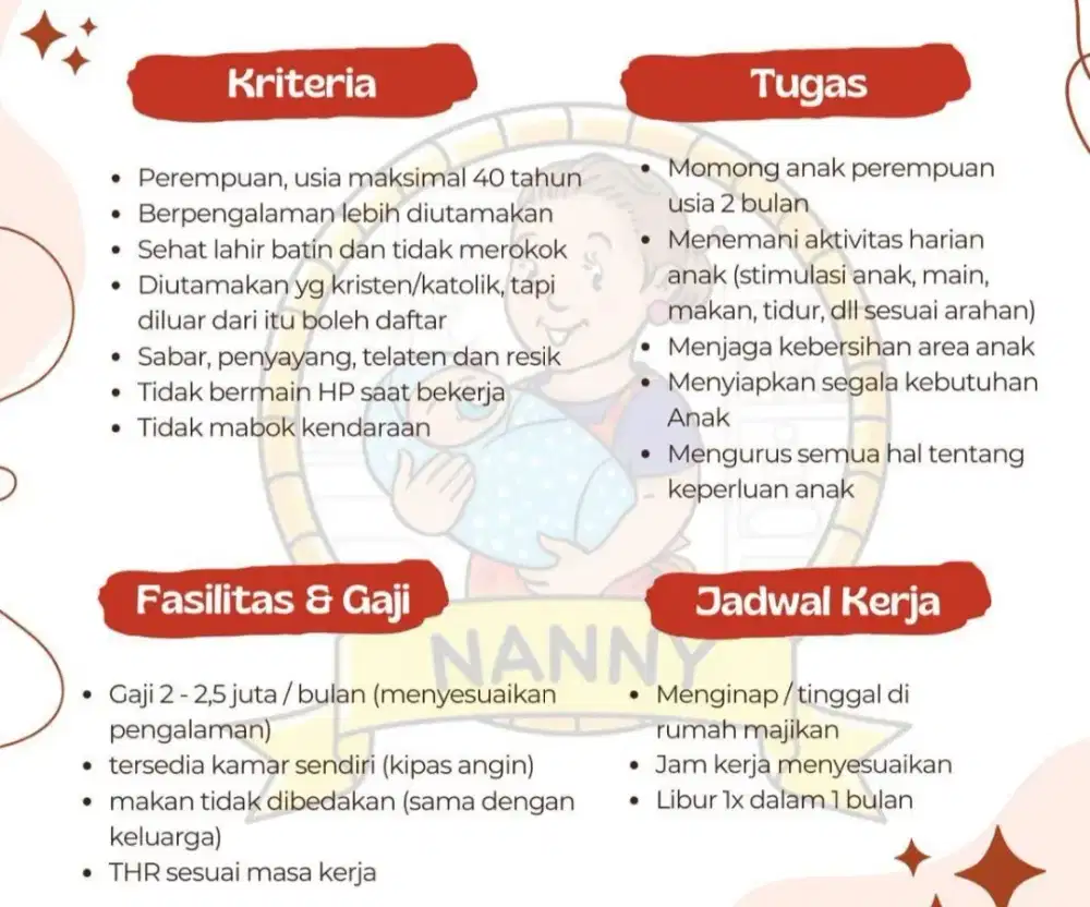 Dicari ART area Cikarang