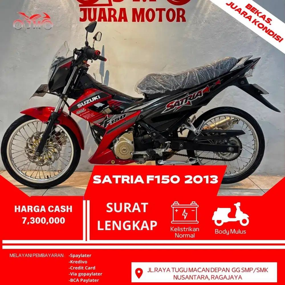 SATRIA FU 2013 SURAT LENGKAP PAJAK AKTIF UNIT SIAP PAKAI NO KENDALA