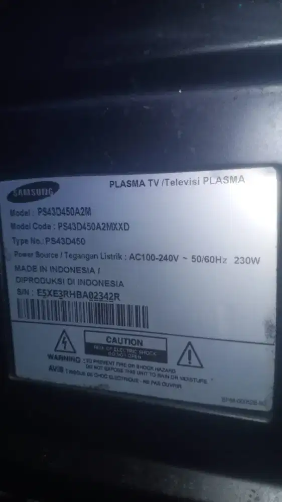 Tv samsung plasma 50'