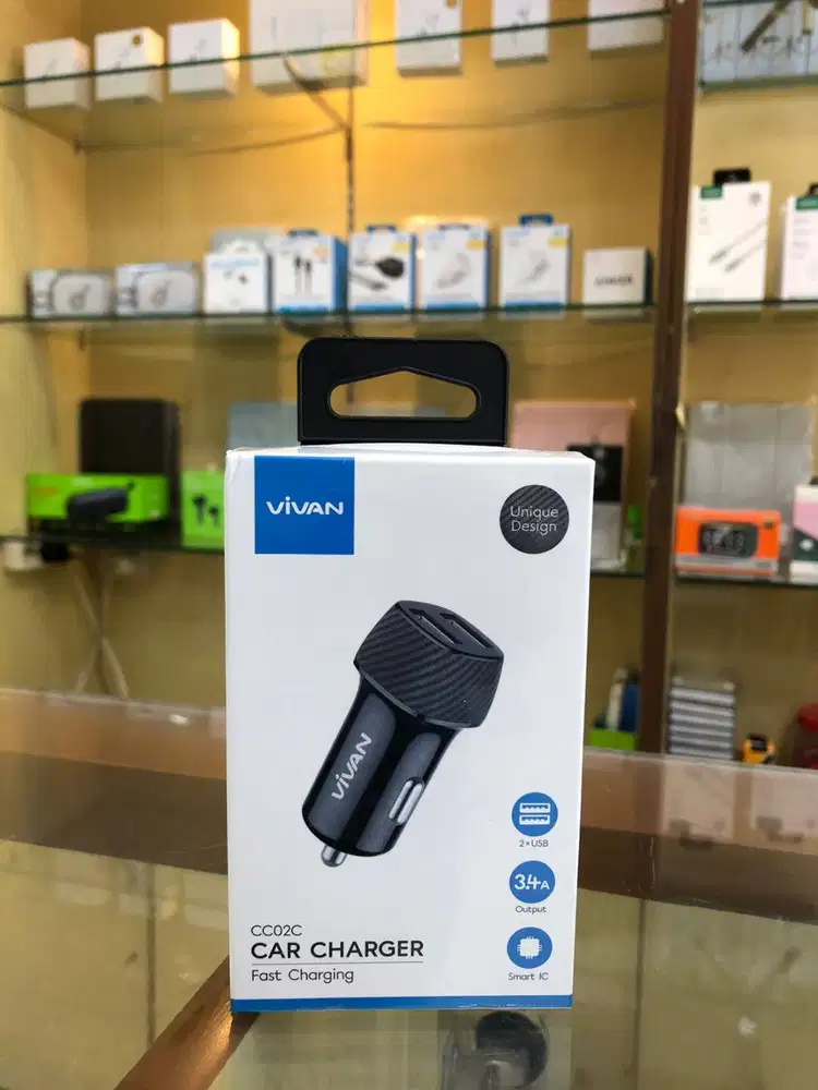 Vivan Car Charger CC02C 2 Port USB 3.4A