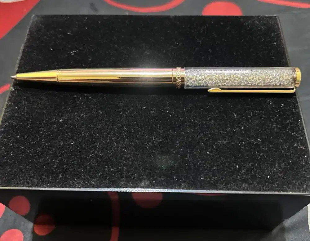 SWAROVSKI CRYSTALLINE Ballpoint Pen - Gold Tone