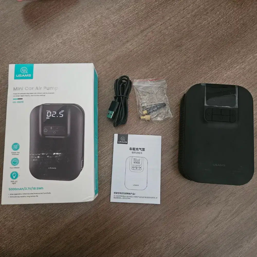 Pompa Angin Elektrik Portable Merk USAMS ZB215