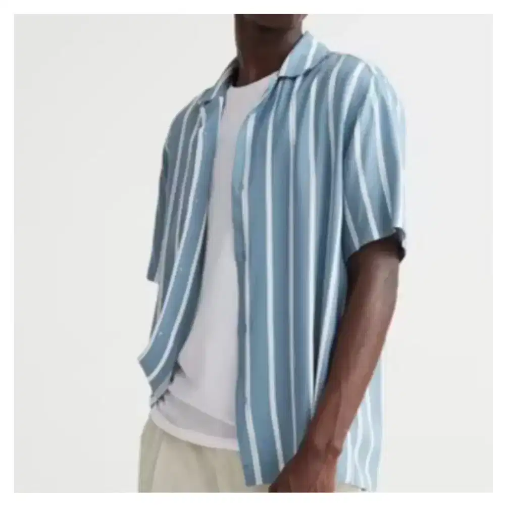 Kemeja firal H&M original kemeja pantai biru XL