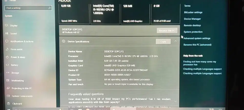 HP ProBook 440 G7 i5 G10