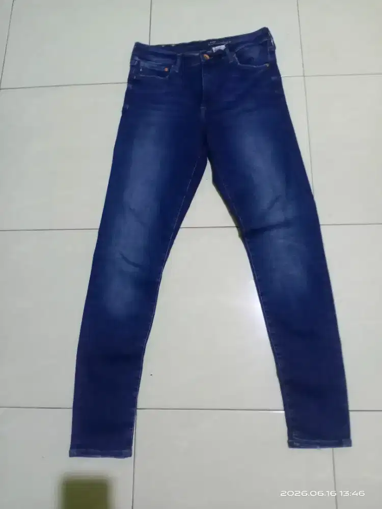 Celana jeans Unisex H&M &Denim Shaping Skinny Dark Blue