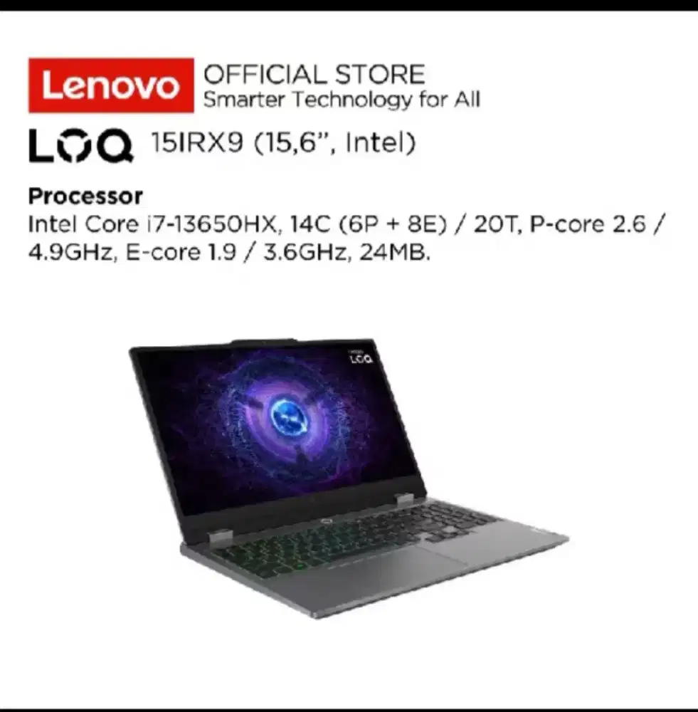 Lenovo Core i7-13650HX RTX 4050
