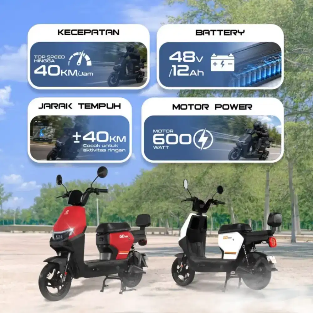 Sepeda Listrik Goda 005s Power 600 watt Garansi Resmi