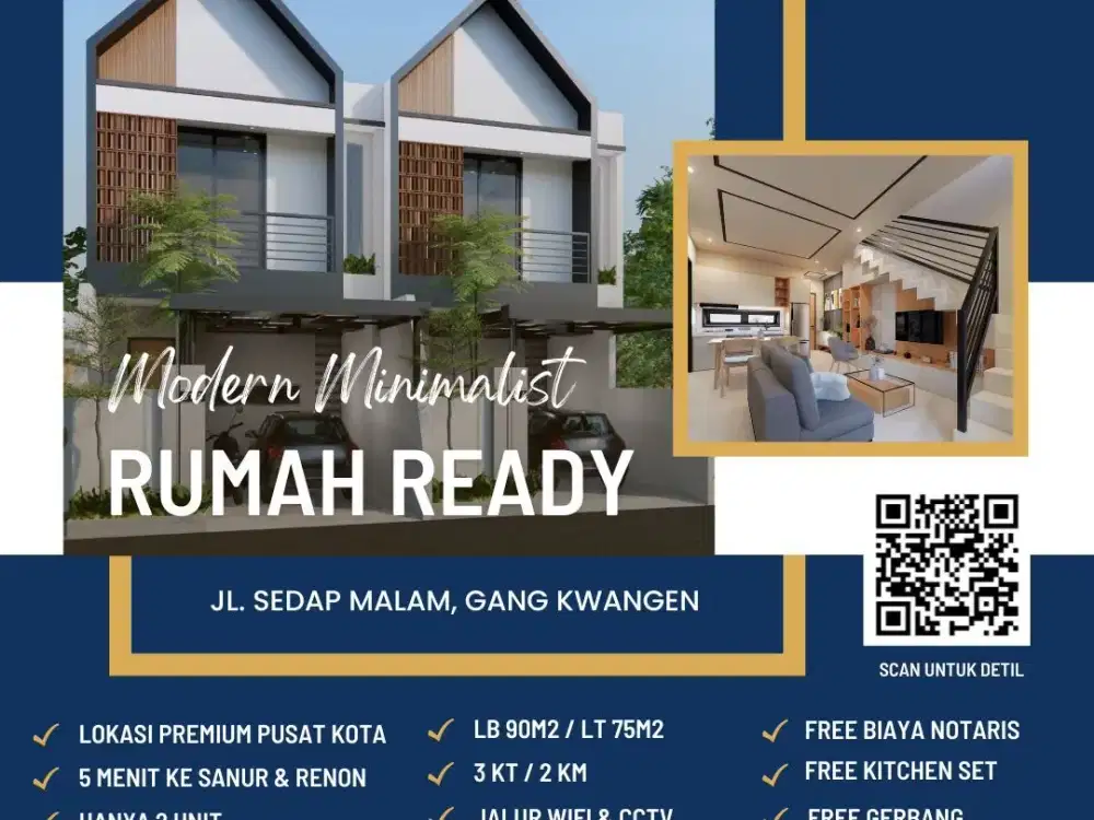 Dijual Sisa 1 Unit Rumah Bangunan Baru Sedap Malam