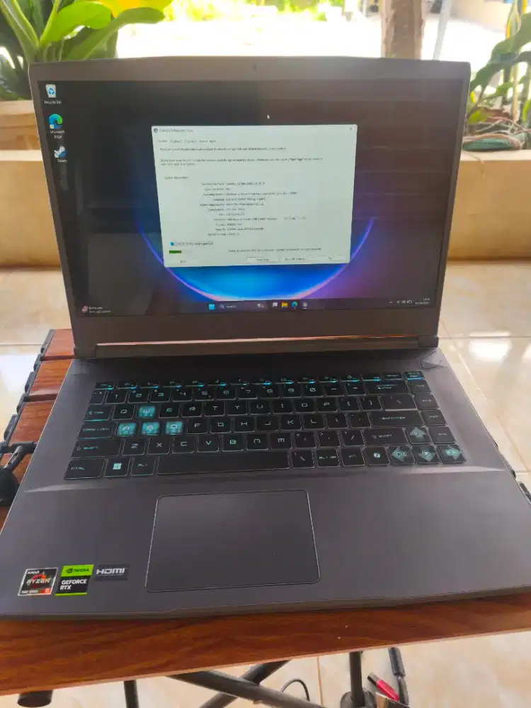 MSI Thin A15 B7UCX laptop gaming