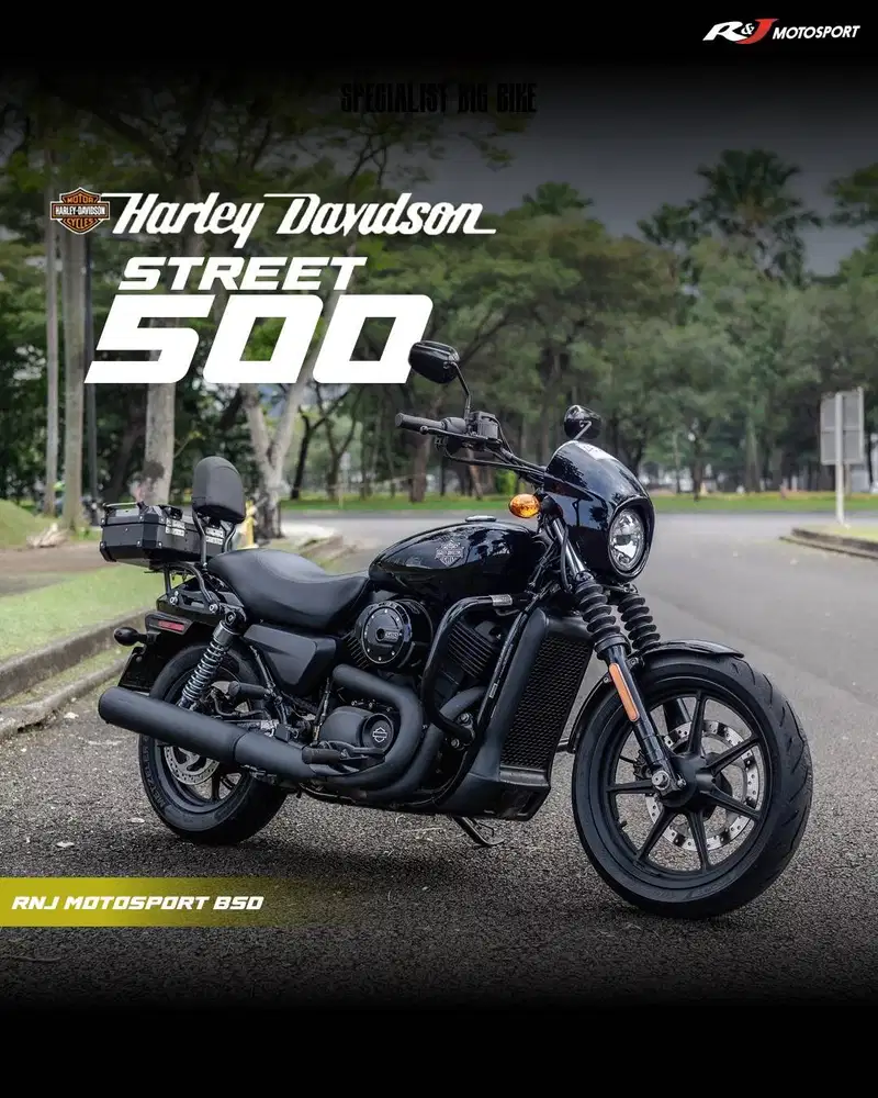 Harly Davidson Street 500 Nik 2015 Warna Hitam Knalpot Screaming Eagle