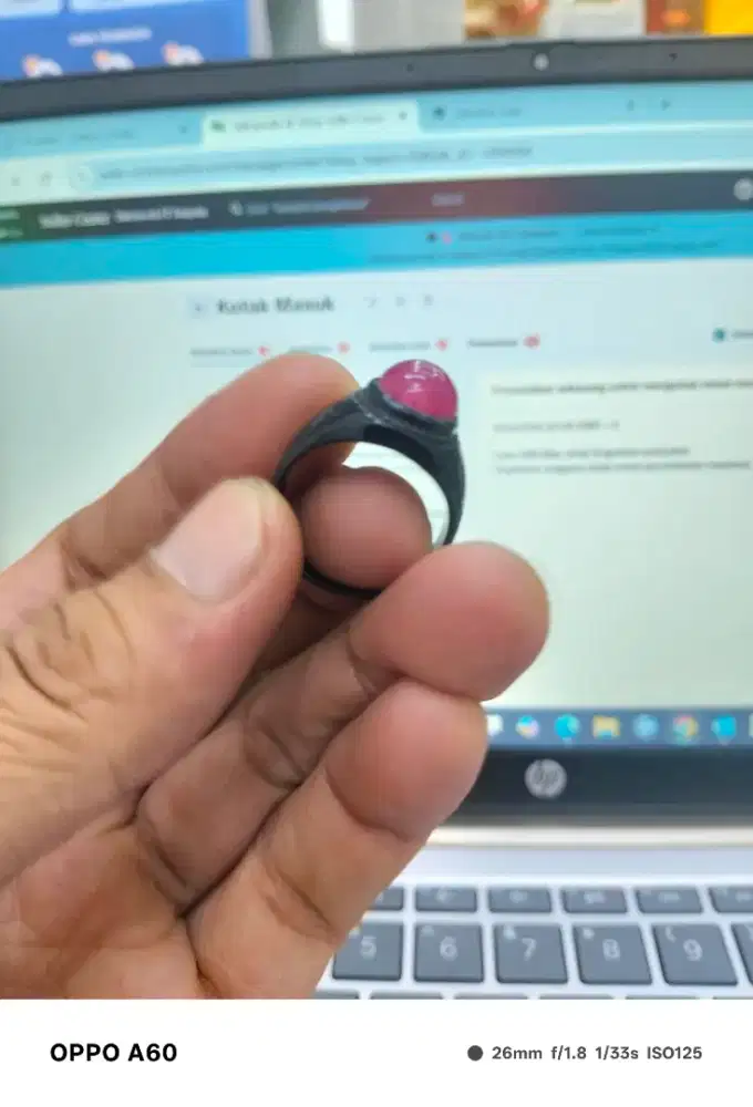 Batu Akik Rubi ring 8,