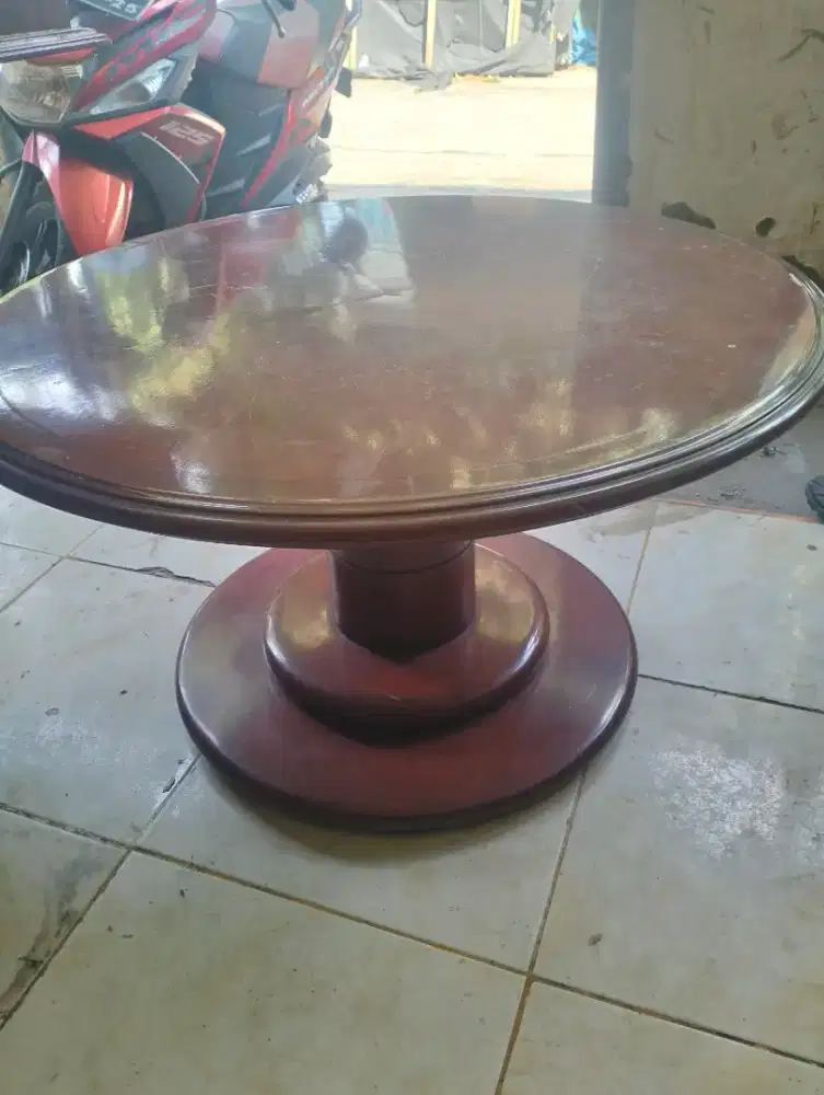 meja teras/ meja tamu, diameter 79cm, tinggi 45cm