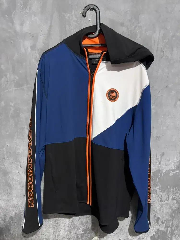 Harley davidson Hoodie Mens XL blue orange black white zip up