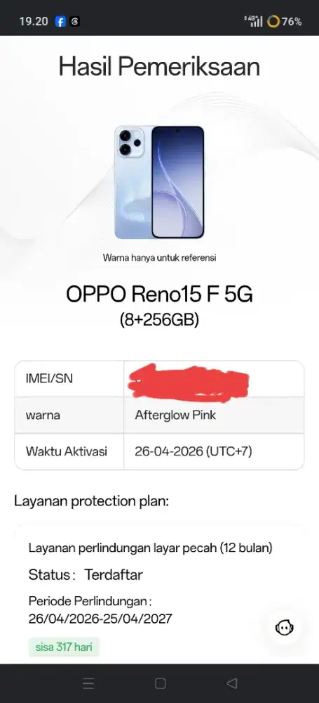 Di jual oppo Reno 15F 5G