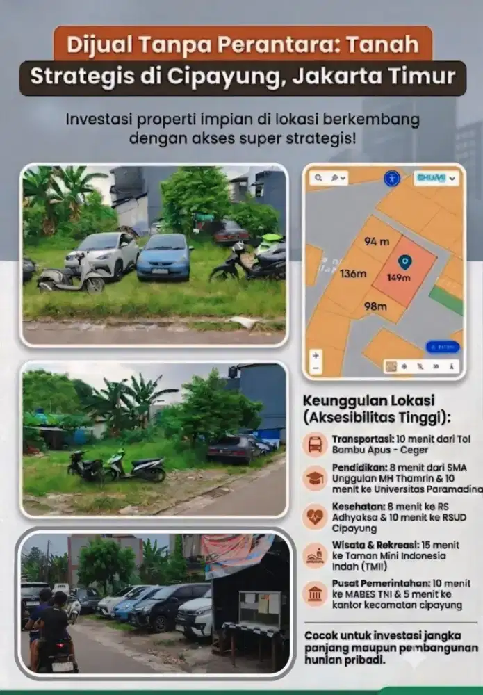 DIJUAL CEPAT TANAH KAVLING STRATEGIS
