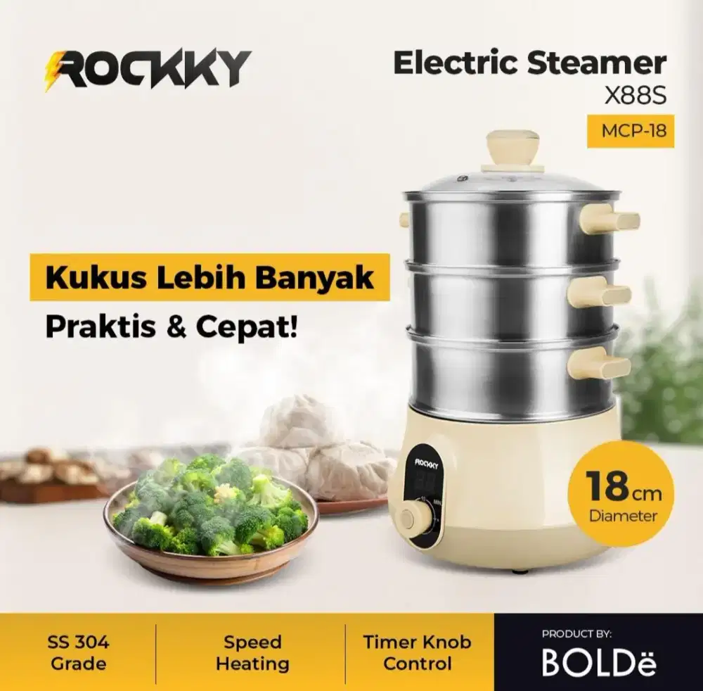 Rockky Electric Steamer X88S - Kukusan Listrik