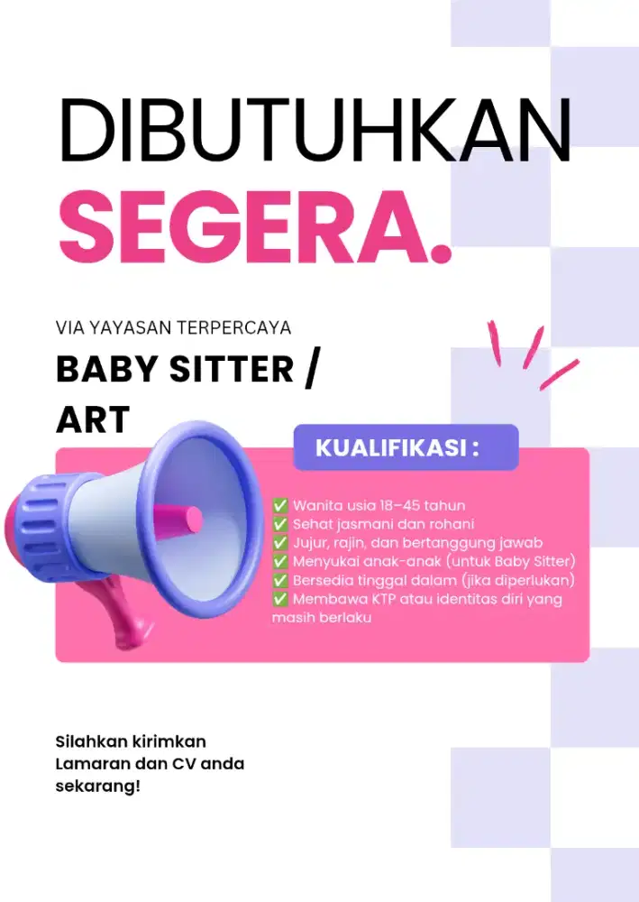 LOKER ART & BABY SITTER SEKITAR TANGERANG