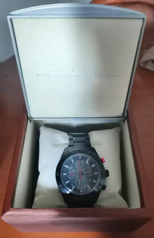 Jam alexandre Christie chronograph AC 6603 MC fullset (nego)
